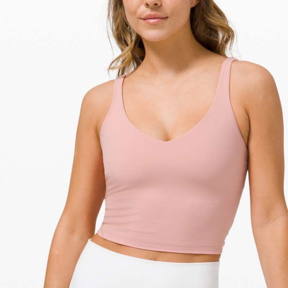 Lululemon Align Tank Top sports bra cropped Pink Blossom dusty rose